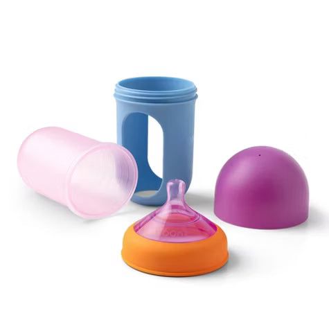 Boon Nursh Silicone Baby Bottles with Collapsible Silicone Pouch - 8 fl oz/3pk
