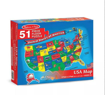 Melissa and Doug (United States) Map Floor Puzzle - 51 Pieces