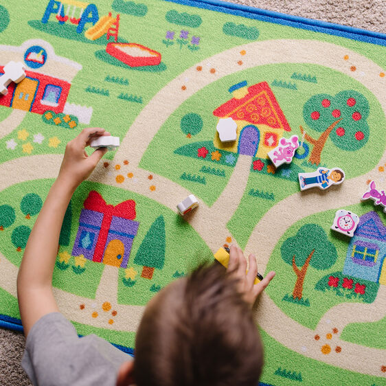 Melissa and  Doug Blues Clues & You! Blue's Neighborhood Activity Rug