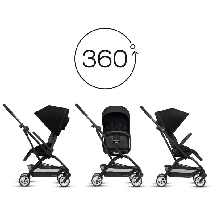 CYBEX Eezy S Twist 2 Baby Stroller - Deep Black