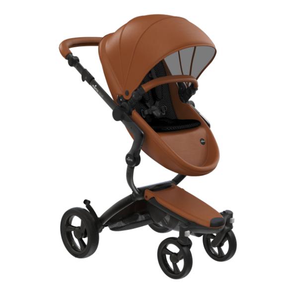 Mima Xari Complete Stroller (Black Chassis/Camel Seat/Black Starter Pack)
