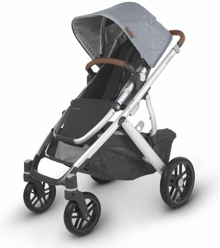 UPPAbaby Vista V2 Stroller - Gregory (Blue Melange/Silver/Saddle Leather)